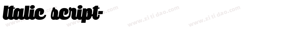 Italic script字体转换